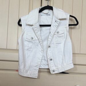 White Denim Vest